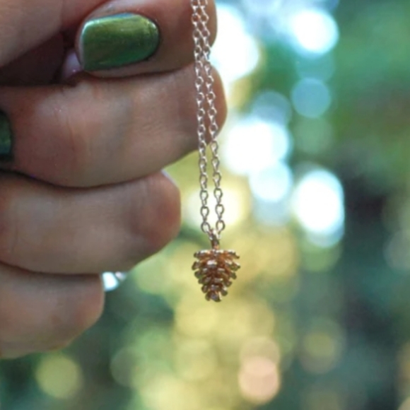 Jewelry - 🆕️ Dainty Autumn Pinecone Gold Necklace